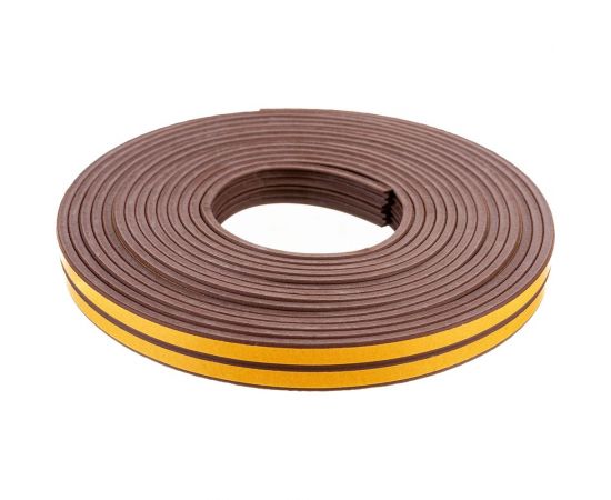 Самоклеящийся уплотнитель Sila Е-профиль, 12 м, коричневый В12 SILAEВ12 