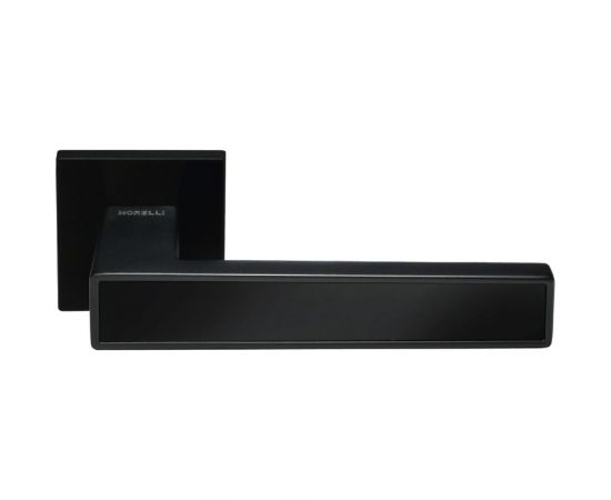 Дверная ручка MORELLI MH-48-S6 BL на квадратной розетке 6 мм, цвет черный 9012522 