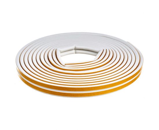 Самоклеящийся уплотнитель Sila D-профиль, 10 м, белый W10 SILADW10 