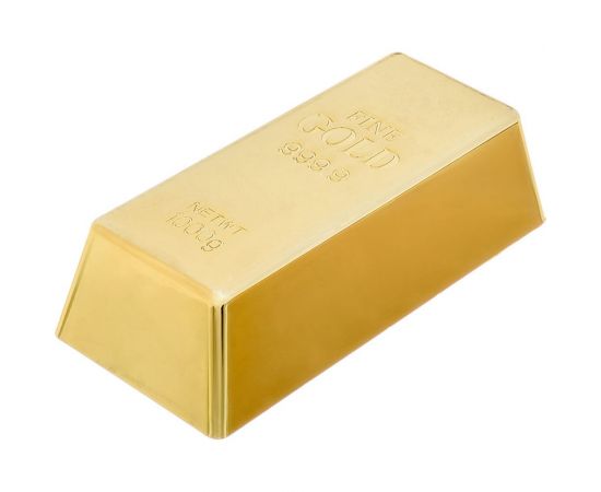 Стопор для дверей VORTEX Золотой слиток 16,5х8х4,5 см пластик 26018 