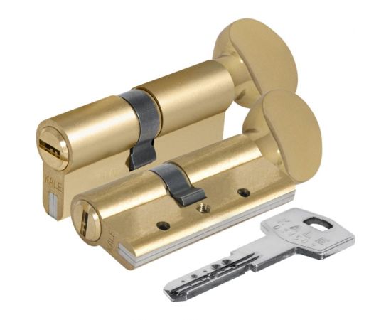 Цилиндровый механизм с вертушкой KALE KILIT 164 DBM-E/70 (30+10+30) мм, латунь, 5 кл. 26553 