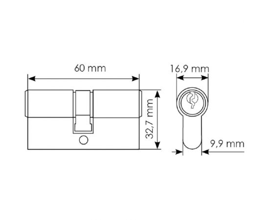 Ключевой цилиндр MORELLI 60мм 60C AB 9008935 – изображение 2