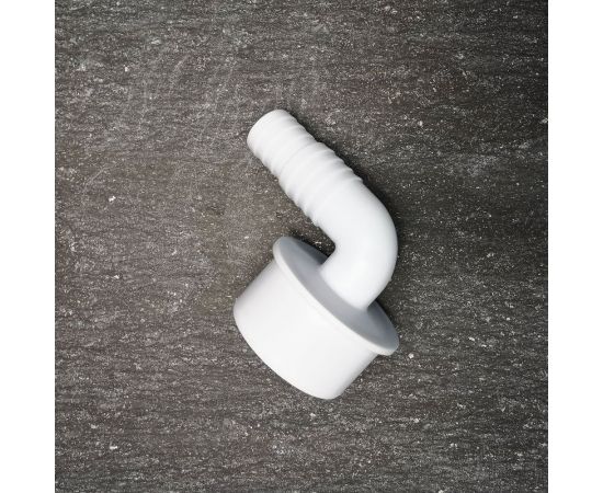 Переходник угловой для подключения сливного шланга Профитт 20x23x50, белый 2226094 – изображение 2