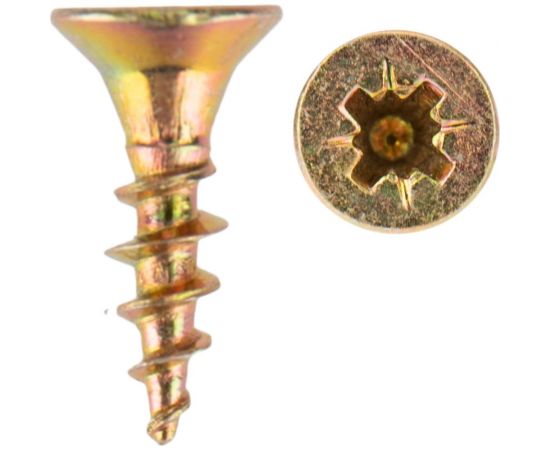 Универсальный саморез KRANZ 4x16, желтый цинк, 200 шт. KR-01-3311-024 – изображение 2