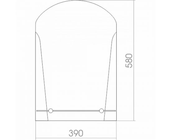 Зеркало mixline Эхо 390х580 с полкой 525002 – изображение 2