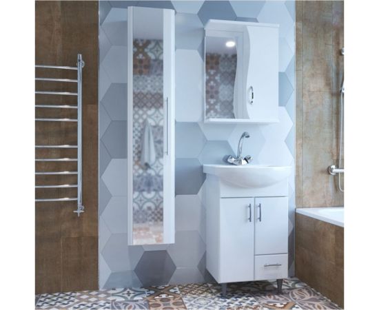 Навесной шкаф Mixline МУССОН-50 правый, без подсветки, ПВХ 528389 – изображение 3