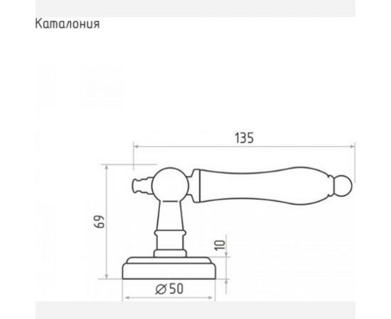 Дверная ручка НОРА-М Каталония J бф-застар. серебро 7449 – изображение 3