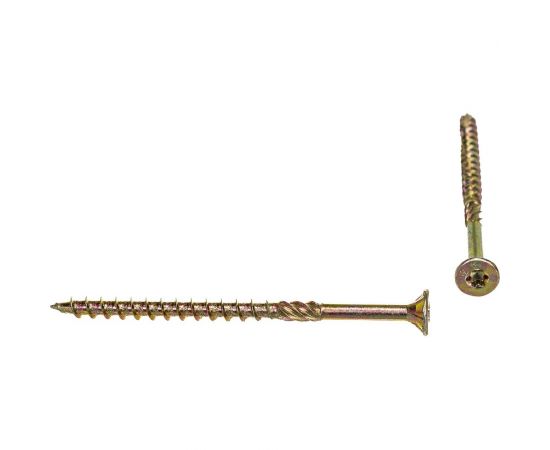 Саморез по дереву HIMTEX проф. желт. потай Torx 25 5x80 200 шт. 05080Fh – изображение 3