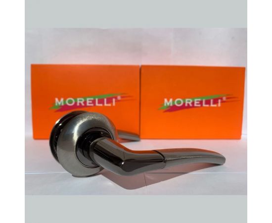 Дверная ручка MORELLI ""Пиза"", цвет-бел. никель/черн. никель 9010557 – изображение 3