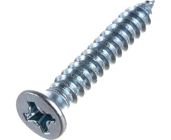 Саморез ZAMETAL 3,9х25 с потайн. гол., крест. шлиц, DIN 7982, оц., 1000 шт ZA081108 – изображение 3