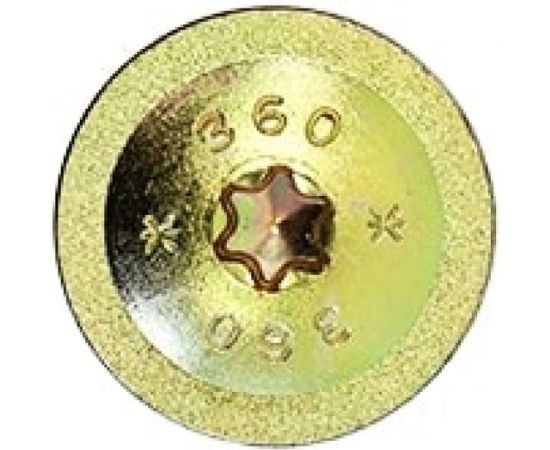 Саморез по дереву HIMTEX проф. желт. тарельчатая голова Torx 40, 8x80, 50 шт. 08080Wh – изображение 3