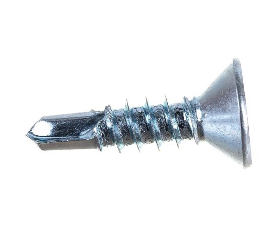 Саморез ZAMETAL 4,8x19 со сверлом и потайной головкой, DIN 7504Р, оц., уп. 500 шт. ZA082327 – изображение 3