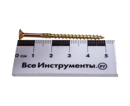 Саморез по дереву HIMTEX проф. желт. потай Torx 15 3,5x50 500 шт. 03550Fh – изображение 4