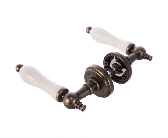 Дверная ручка НОРА-М Каталония J бф-застар. серебро 7449 – изображение 4