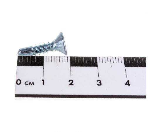 Саморез ZAMETAL 4,8x19 со сверлом и потайной головкой, DIN 7504Р, оц., уп. 500 шт. ZA082327 – изображение 4