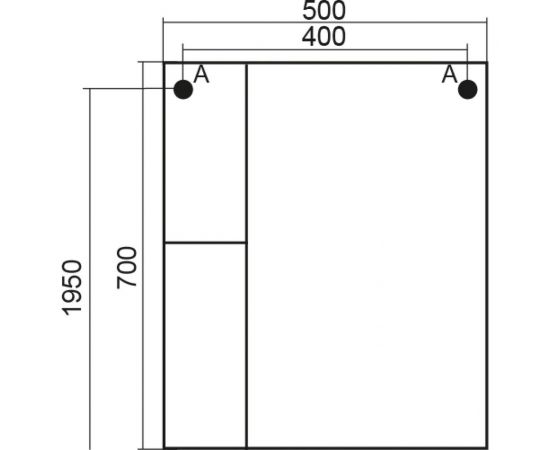 Навесной шкаф Mixline Стандарт-50 правый, без подсветки, ПВХ 525514 – изображение 4