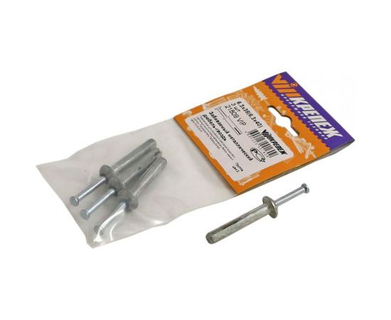 Забиваемый металлический дюбель-гвоздь VIPкрепеж 6.3х38, 3 шт 21809 VIP – изображение 4