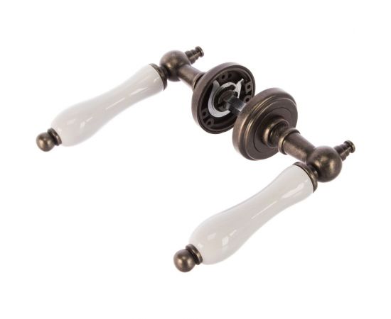 Дверная ручка НОРА-М Каталония J бф-застар. серебро 7449 – изображение 5