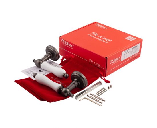 Дверная ручка НОРА-М Каталония J бф-застар. серебро 7449 – изображение 7