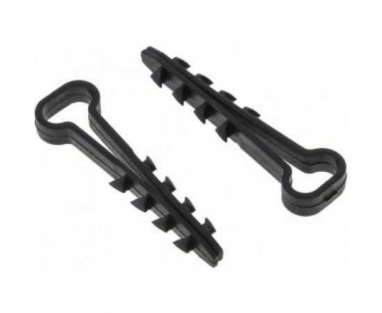 Дюбель-хомут для плоского кабеля EKF 6х12 мм черный 10 шт. plc-cd-6x12b-r 