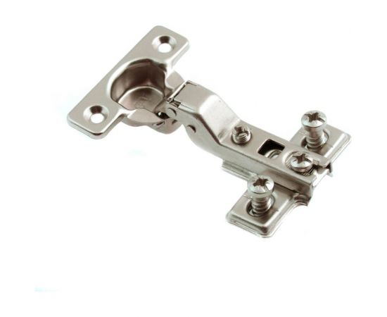 Мебельная петля Element SLIDE-ON mini полунакладная 95 град. с отв.пл, белый цинк 2 шт 123090 