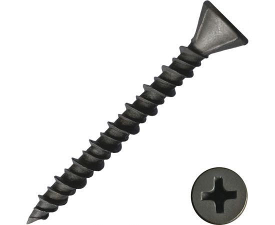 Cаморез для крепления гвл-листов Daxmer 3,9x35 1000 шт., фосфатированный 331295 