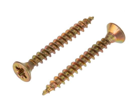 Универсальный саморез KRANZ 3,5x30, желтый цинк, 200 шт. KR-01-3311-004 