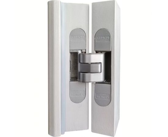 Дверная скрытая петля Cemom Moatti универсальная, 3D, 120x27 мм, 60 кг, хром матовый CEM0027.01/MP – изображение 2