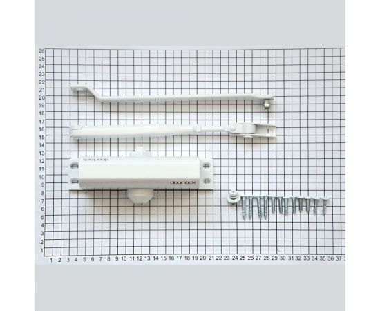 Дверной доводчик DOORLOCK DL70 EN2/3/4 белый, вес двери до 90 кг, крепежные размеры 162-165мм х 19мм 75545 – изображение 2