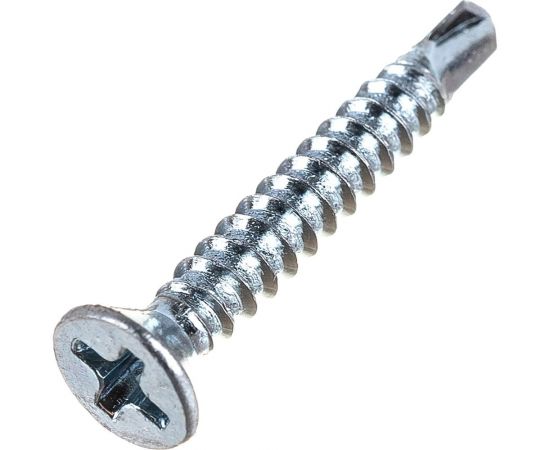 Саморез ZAMETAL 3,5х25 со сверлом и потайной головкой, DIN 7504Р, оц., 1000 шт ZA082204 – изображение 2