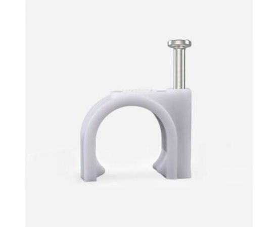 Скоба для кабеля (круглая) HLT 10 мм, уп. 100 шт. 084-07-06/084-07-006 4670042796245 – изображение 2