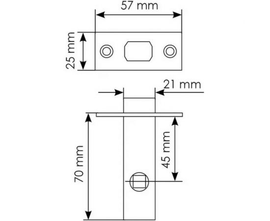 Межкомнатная защелка MORELLI L6-45 AB цвет-античная бронза 9008914 – изображение 2
