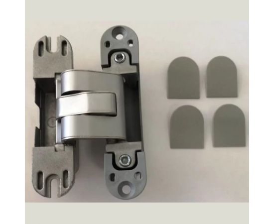 Дверная скрытая петля Cemom Moatti универсальная, 3D, 120x27 мм, 60 кг, хром матовый CEM0027.01/MP – изображение 3