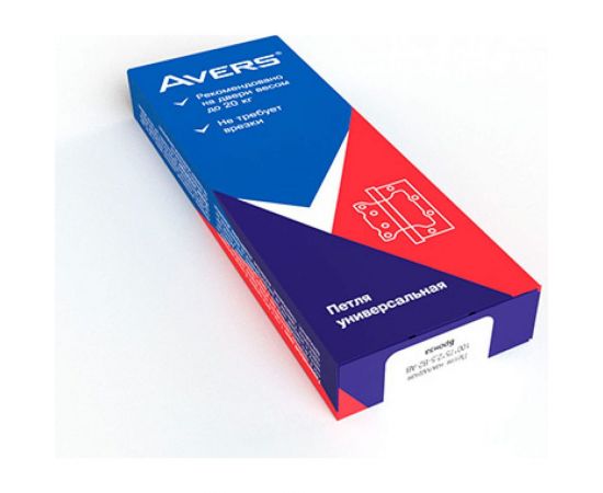 Накладная петля AVERS 125*75*2,5-B2-G 2 шт. 19901 – изображение 3