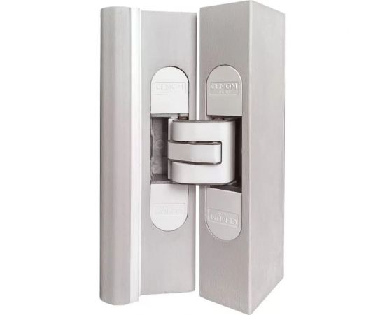 Универсальная дверная скрытая петля Cemom Moatti скрытая, 3D, 120x27 мм, 60 кг, белый CEM0027.07/MP1 – изображение 3