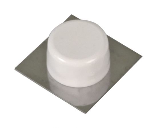 Дверной самоклеющийся стопор Amig нержавеющая сталь, пластик белый 405-45 IN BL 