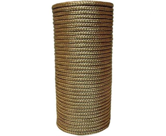 Базальтовый шнур BASFIBER диаметр 6 мм, длина 25 м, огнеупорный, 700C, уплотнительный Шнур 6-25 