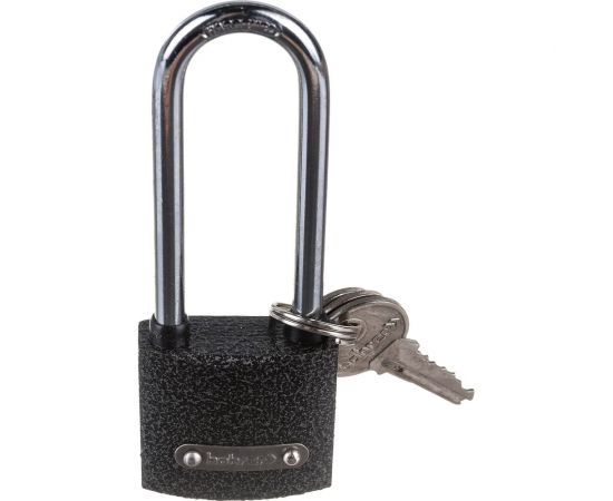 Навесной замок Bohrer ПД-32Д, удлинен. дужка, сталь, 5 мм, 3 ключа, корпус чугун 71015321 