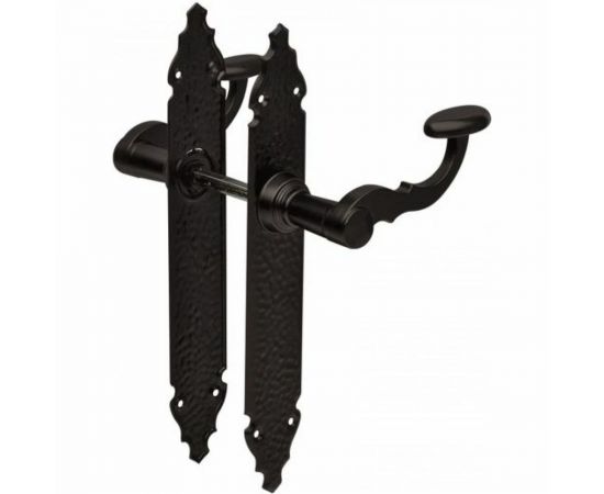 Дверная ручка на планке Amig черная, глухая 100-280х45 