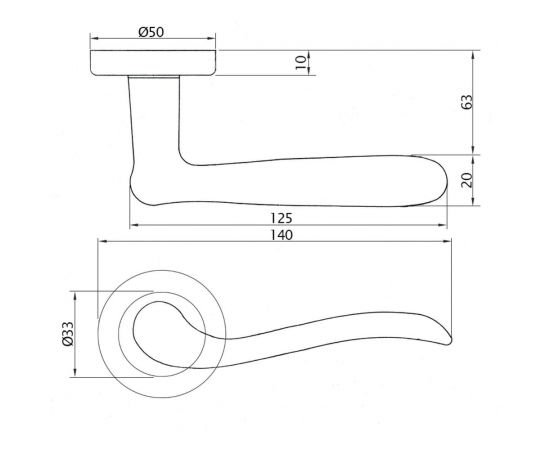 Ручка DOORLOCK DL Звездная линия Tessera M096 AB-SR античная бронза A=35-55 мм 73505 – изображение 2