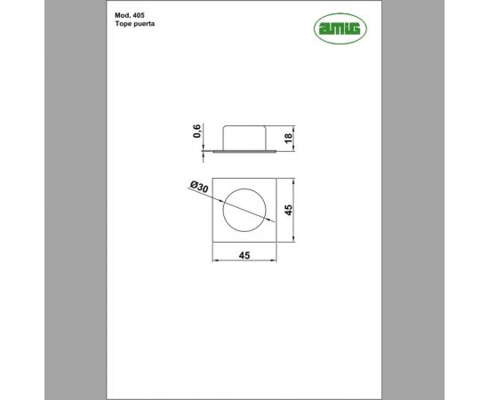 Самоклеющийся дверной стопор Amig коричневый 405-45 MR – изображение 2