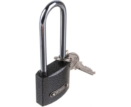 Навесной замок Bohrer ПД-32Д, удлинен. дужка, сталь, 5 мм, 3 ключа, корпус чугун 71015321 – изображение 2