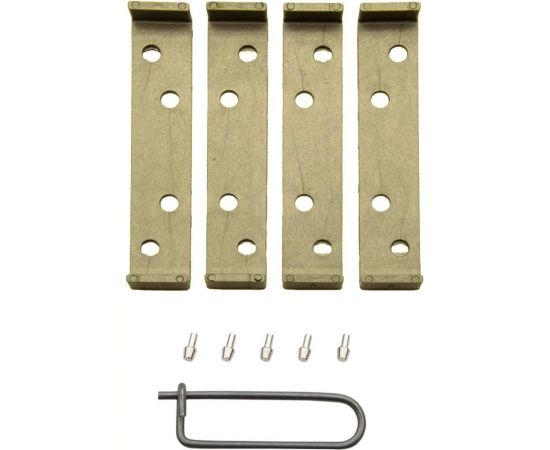 Петля 2-го действия ALDEGHI LUIGI SPA 148x50x42 мм, антич. латунь, к-т 2 шт. + ключ 101OA150B2 – изображение 2