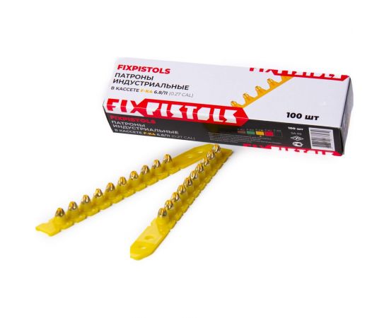 Патрон FIXPISTOLS F-К4 желтый 6.8/11 100 шт. 1-1-2-6039 – изображение 2