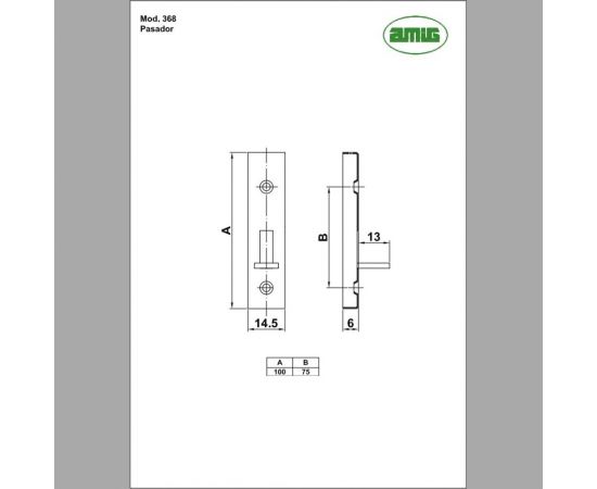 Задвижка Amig никель 368-100 – изображение 3