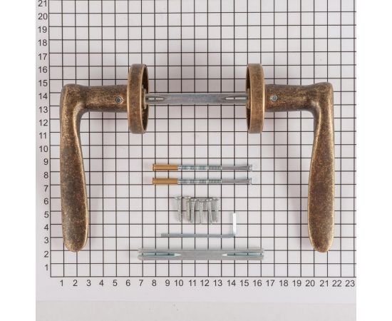 Ручка DOORLOCK DL Звездная линия Tessera M096 AB-SR античная бронза A=35-55 мм 73505 – изображение 3
