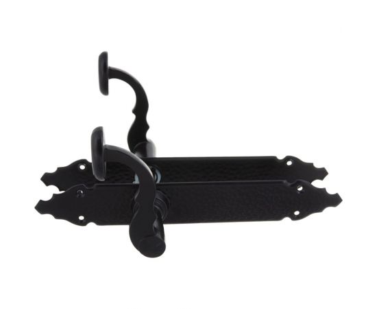 Дверная ручка на планке Amig черная, глухая 100-280х45 – изображение 3