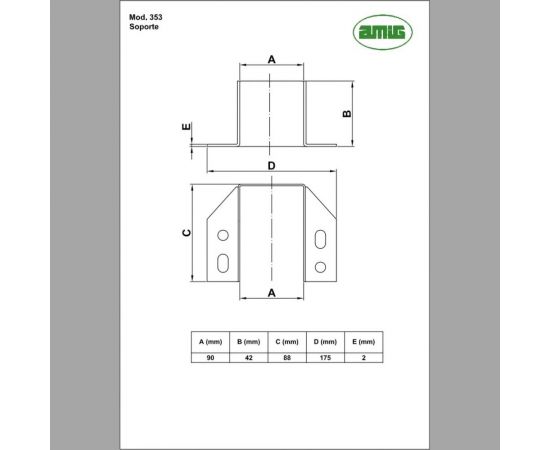 Опора для бруса Amig покрытие цинк 353-90 – изображение 3