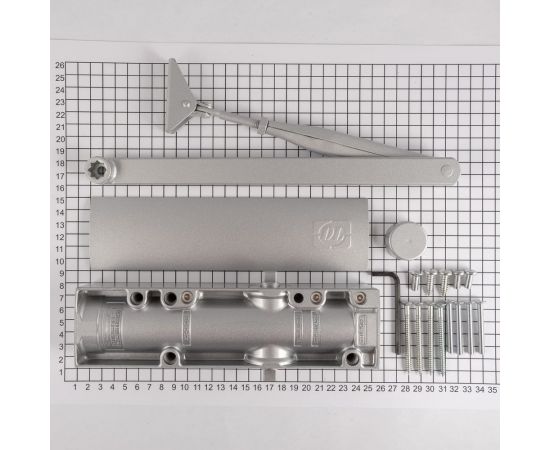 Доводчик DOORLOCK DL210 BC size 2-5 серебристый, с регулир. функциями тормоза открывания, усилия закрывания 75517 – изображение 3