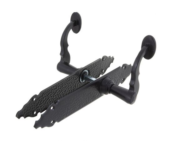 Дверная ручка на планке Amig черная, глухая 100-280х45 – изображение 4